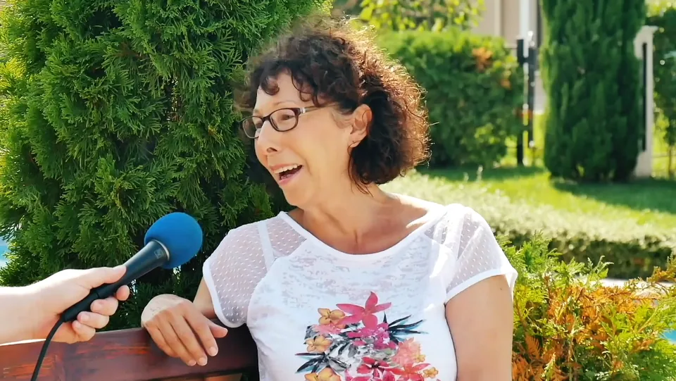 Interview in the garden of Victoria Residences